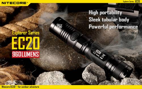 .Nitecore EC20 960 Lumen  242 Yard Compact Flashlight