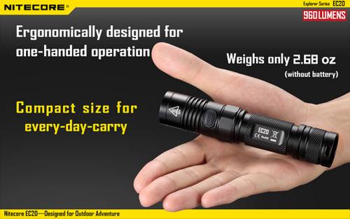 .Nitecore EC20 960 Lumen  242 Yard Compact Flashlight