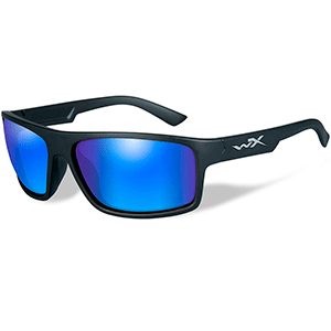 Wiley X Peak Polarized Captivate Blue Mirror Lens - Matte Black Frame