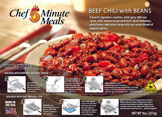 Chef 5 Minute Beef Chili with Beans - Case