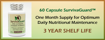 SurvivaGuard Emergency Preparadness Vitamin 1 Month 60 Count
